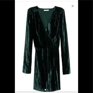 Green velvet dress